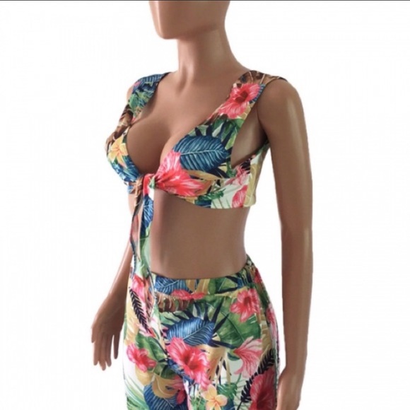 Tropical flower Matching set - Picture 2 of 4